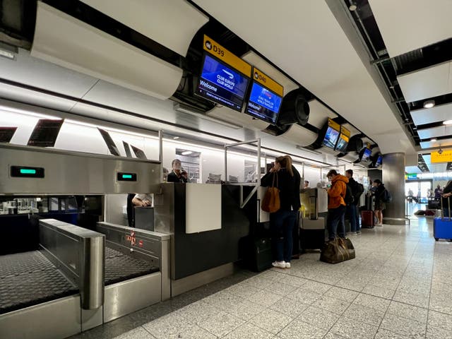 <p>British Airways check in at London Heathrow Terminal 3</p>