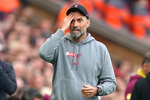 <p>Liverpool manager Jurgen Klopp (Mike Egerton/PA)</p>