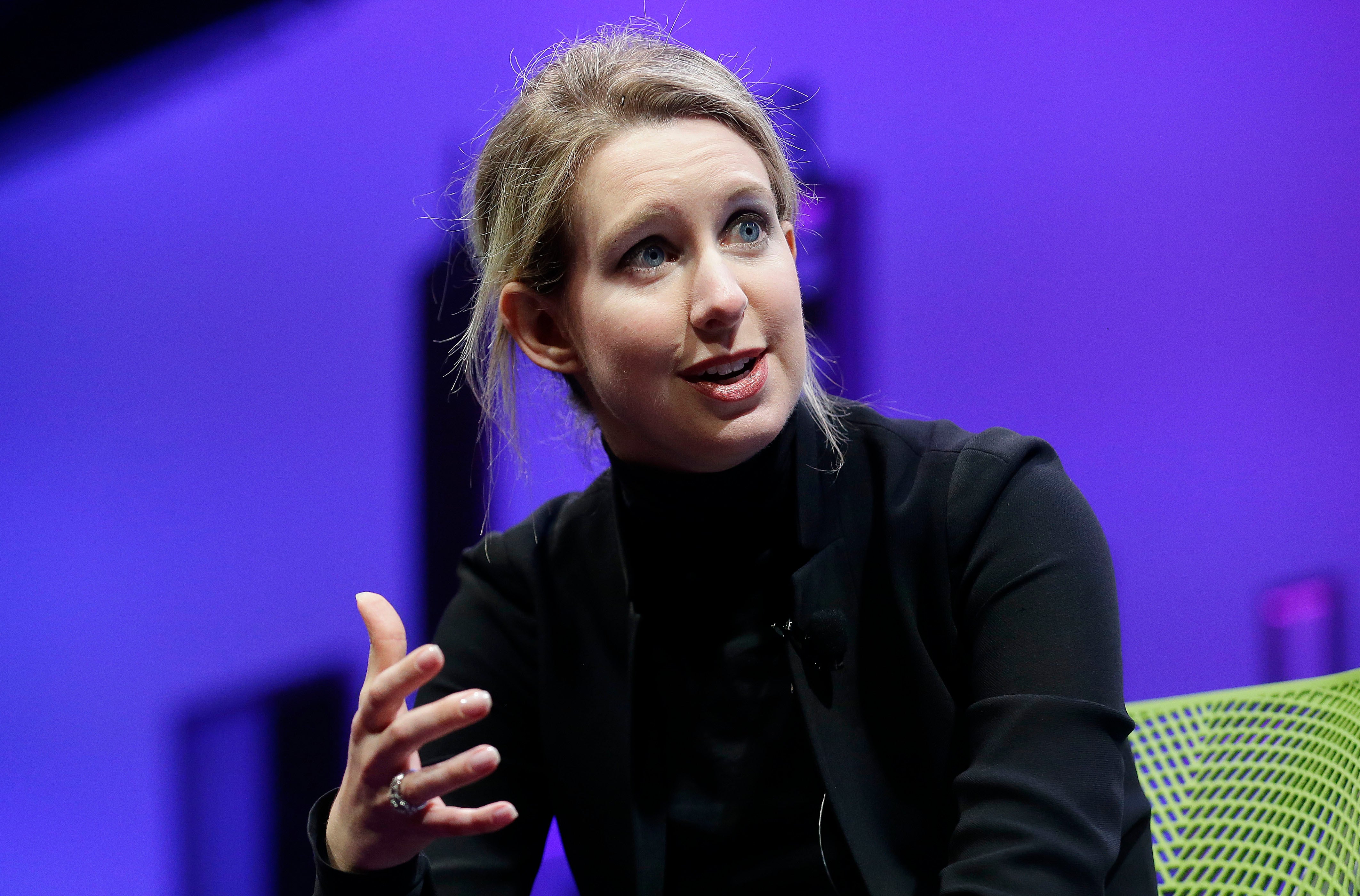 Elizabeth Holmes during her time as Theranos CEO