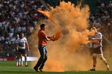 Saracens vs Sale Sharks LIVE: Score and updates from Premiership Rugby final after protesters disrupt game