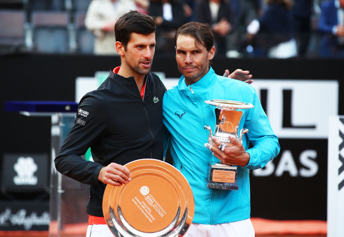 Теннис гонконг 2024 мужчины. Rafael Nadal and Novak Djokovic.