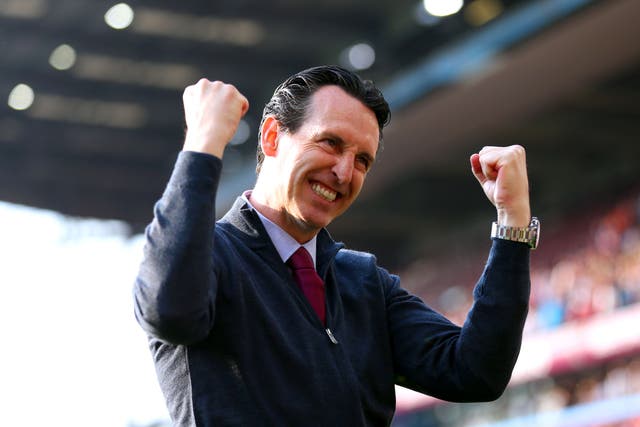 Aston Villa manager Unai Emery has taken the club back to Europe (Barrington Coombs/PA)