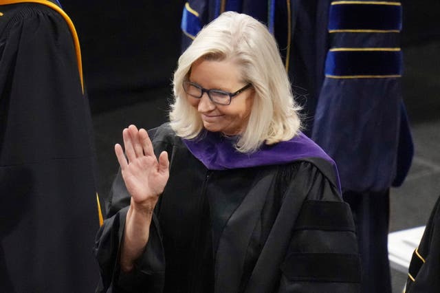 <p>Liz Cheney attends commencement at Colorado College </p>