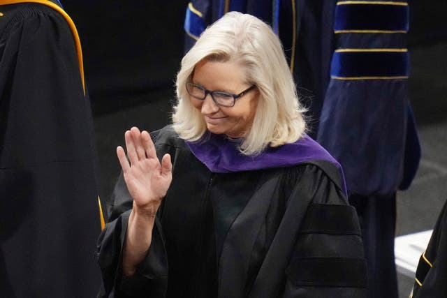 <p>Liz Cheney attends commencement at Colorado College </p>