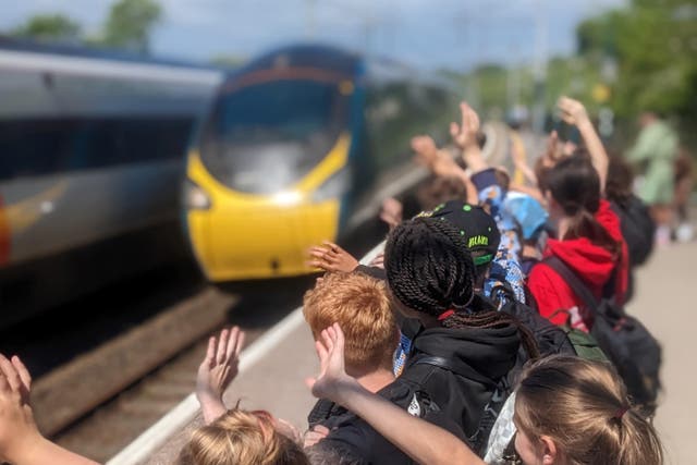 A train operator has taken its 1,000th child on a free trip under a scheme to help disadvantaged pupils (Avanti West Coast/PA)