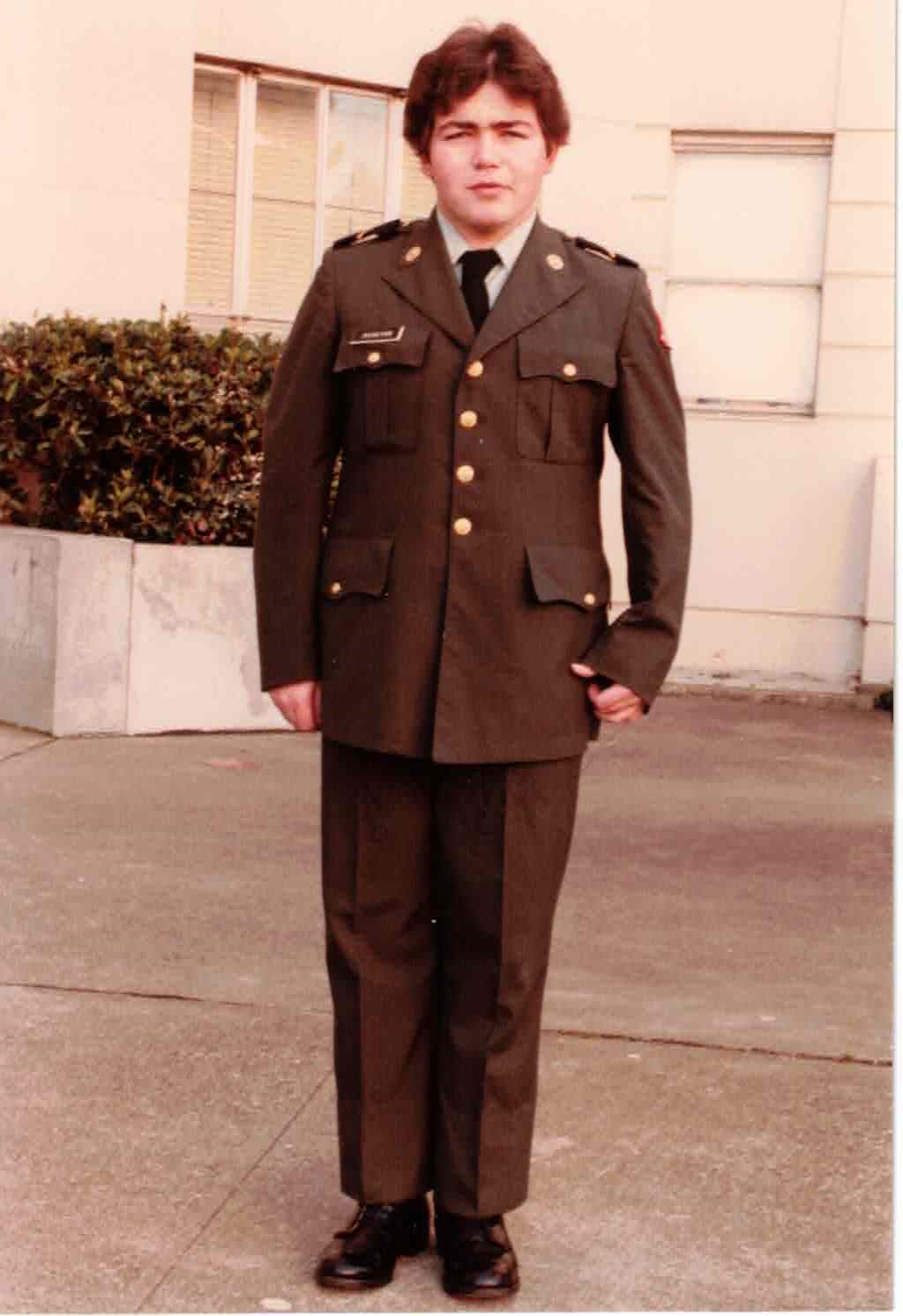 Gene Avakyan at his high school military training