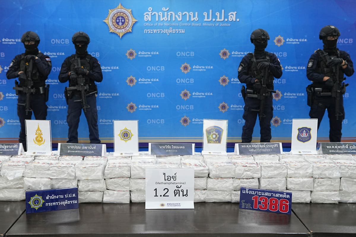 Authorities in Thailand seize more than a ton of crystal methamphetamine thought bound for Australia