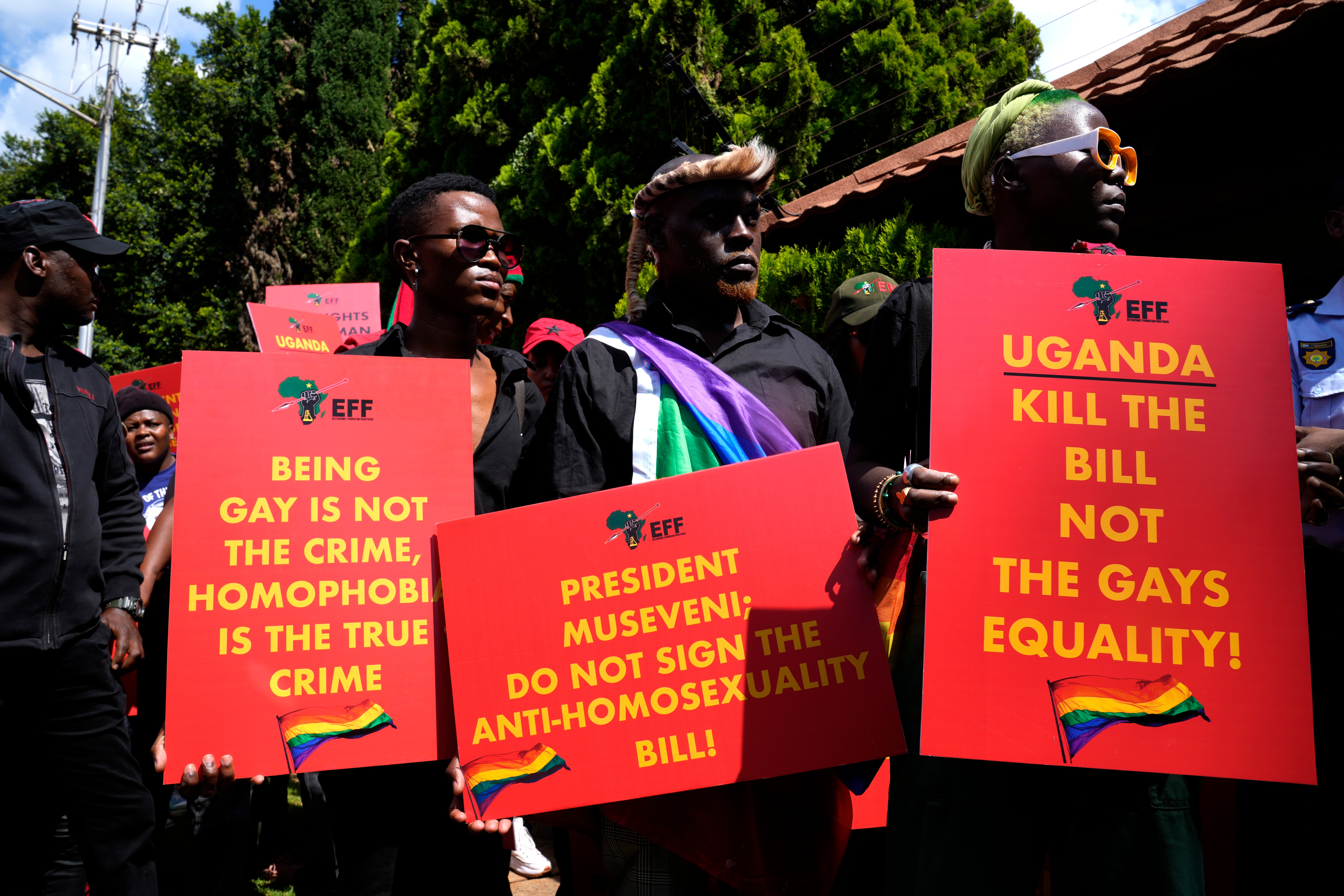 A picket against Uganda’s anti-LGBT+ law