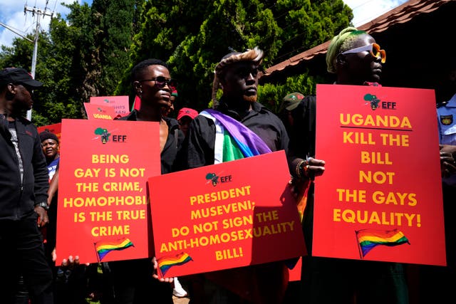 <p>A picket against Uganda’s anti-LGBT+ law </p>