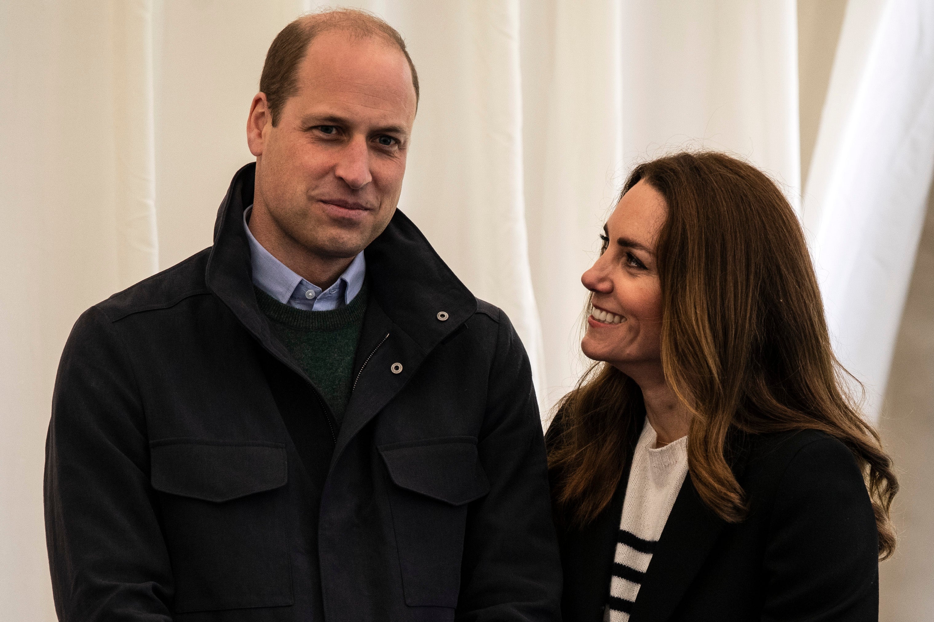Prince William and Catherine meet students during a visit to the University of St Andrews on May 26, 2021