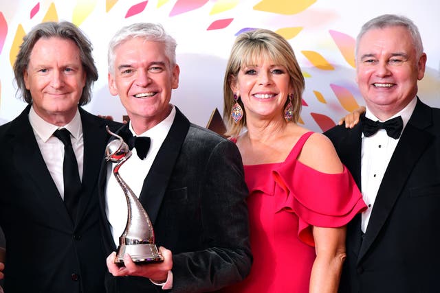 Producer Martin Frizell, Phillip Schofield, Ruth Langsford and Eamonn Holmes (Ian West/PA)