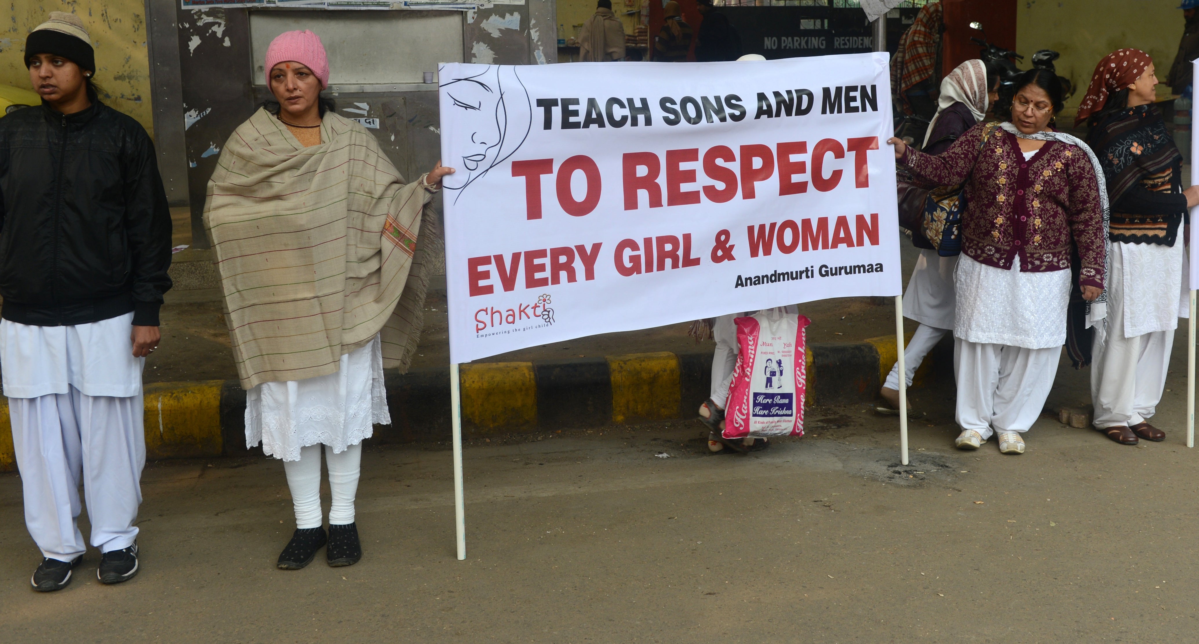 People gather to protest violence against women in New Delhi