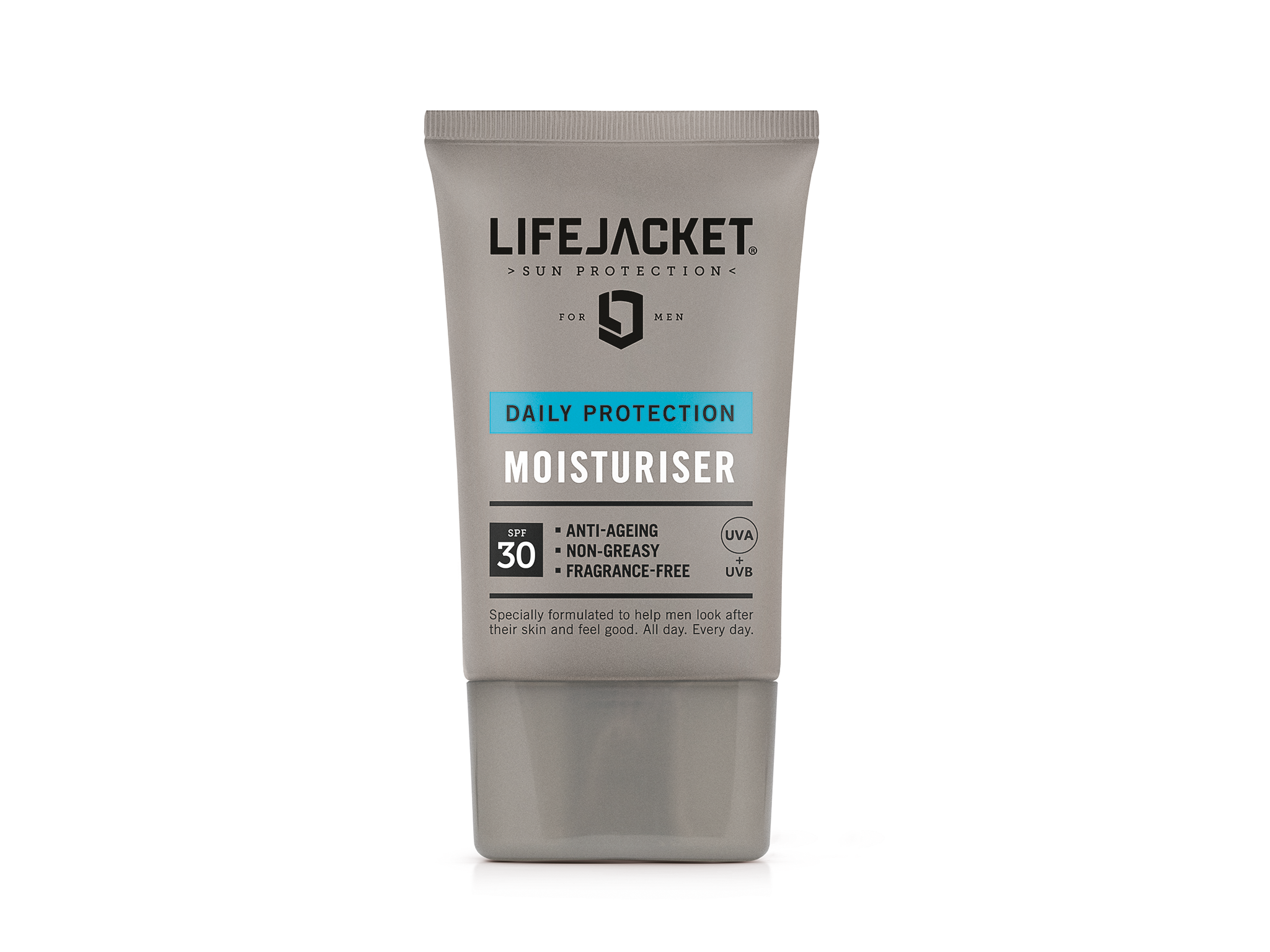 best SPF moisturisers for men LifeJacket SPF30 daily protection moisturiser