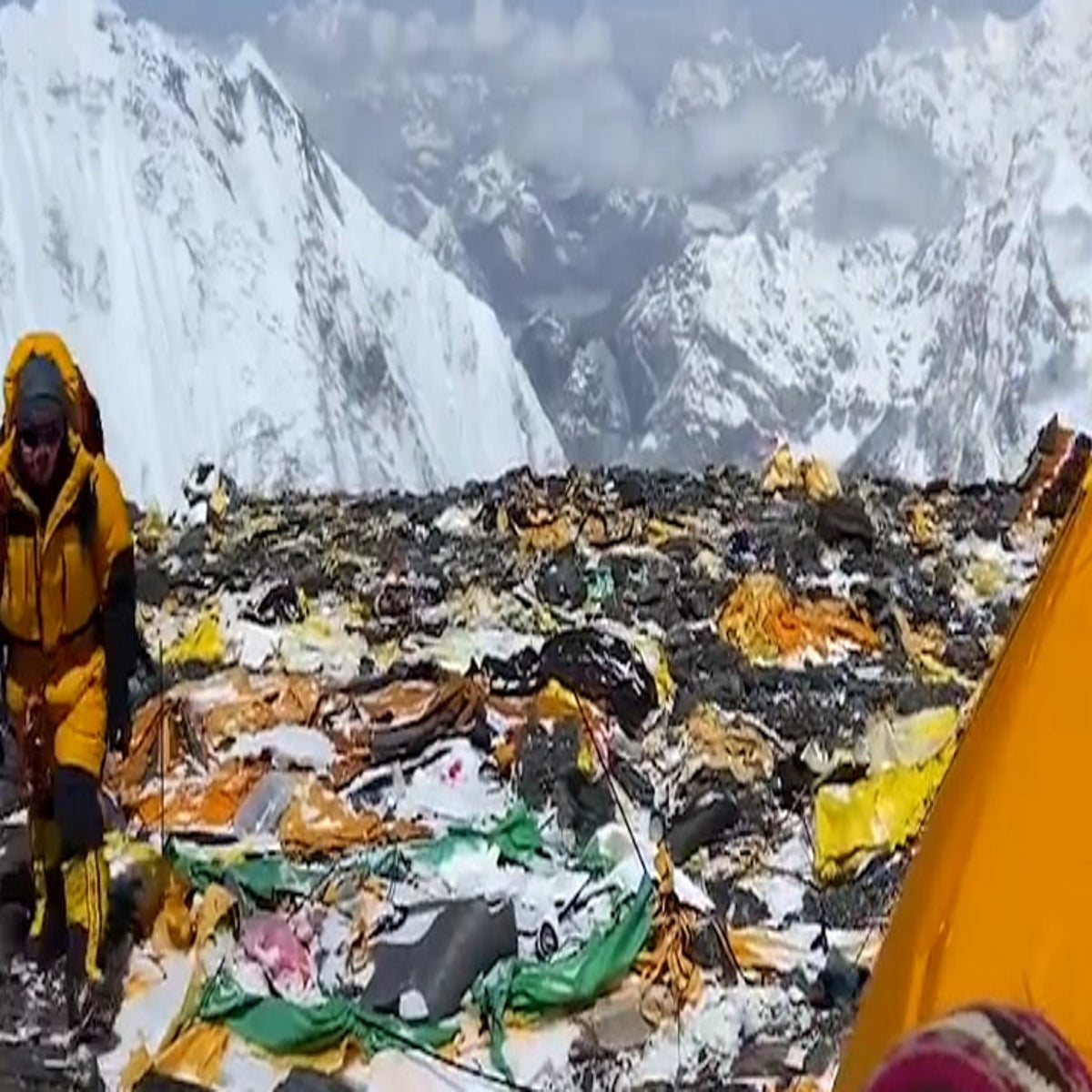 Huge piles of litter on Himalayas seemingly left by mountaineers | News |  Independent TV