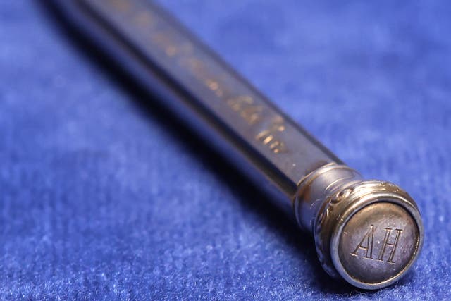 A silver-plated pencil purported to have belonged to Adolf Hitler (Bloomfield Auctions/PA)