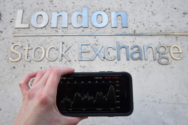 London’s FTSE 100 dived on Tuesday as a breakthrough in US debt ceiling negotiations fail to lift the downbeat investor mood (Kirsty O’Connor/ PA)