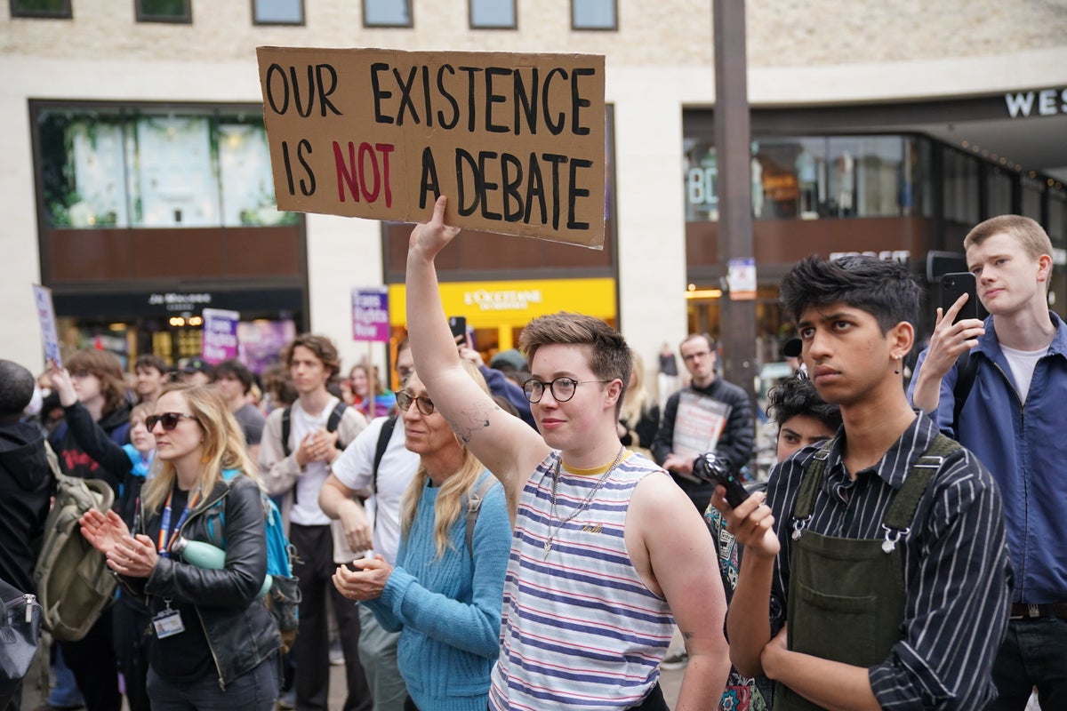 LGBT+ activists protest against Kathleen Stock’s talk at Oxford Union