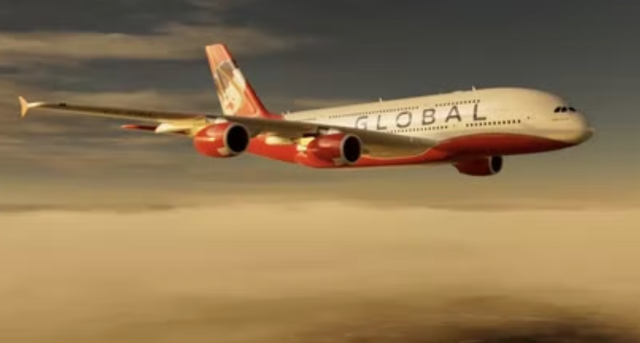 <p>¿Volando alto? Global Airlines presenta su Airbus A380 en servicio</p>