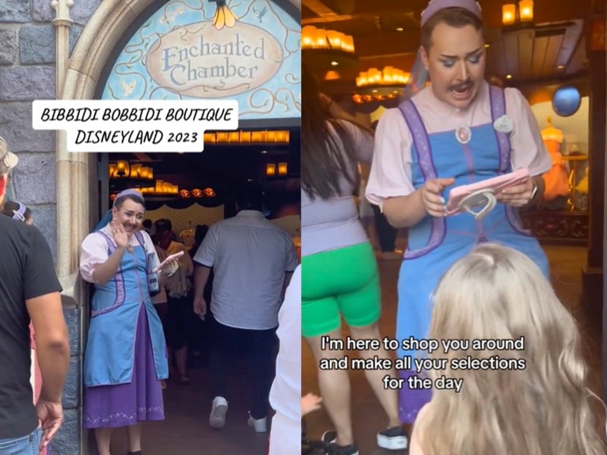 disneyland man dressed as princess When you go to Disney land and become a pretty princess  yo dads, would  you do this????