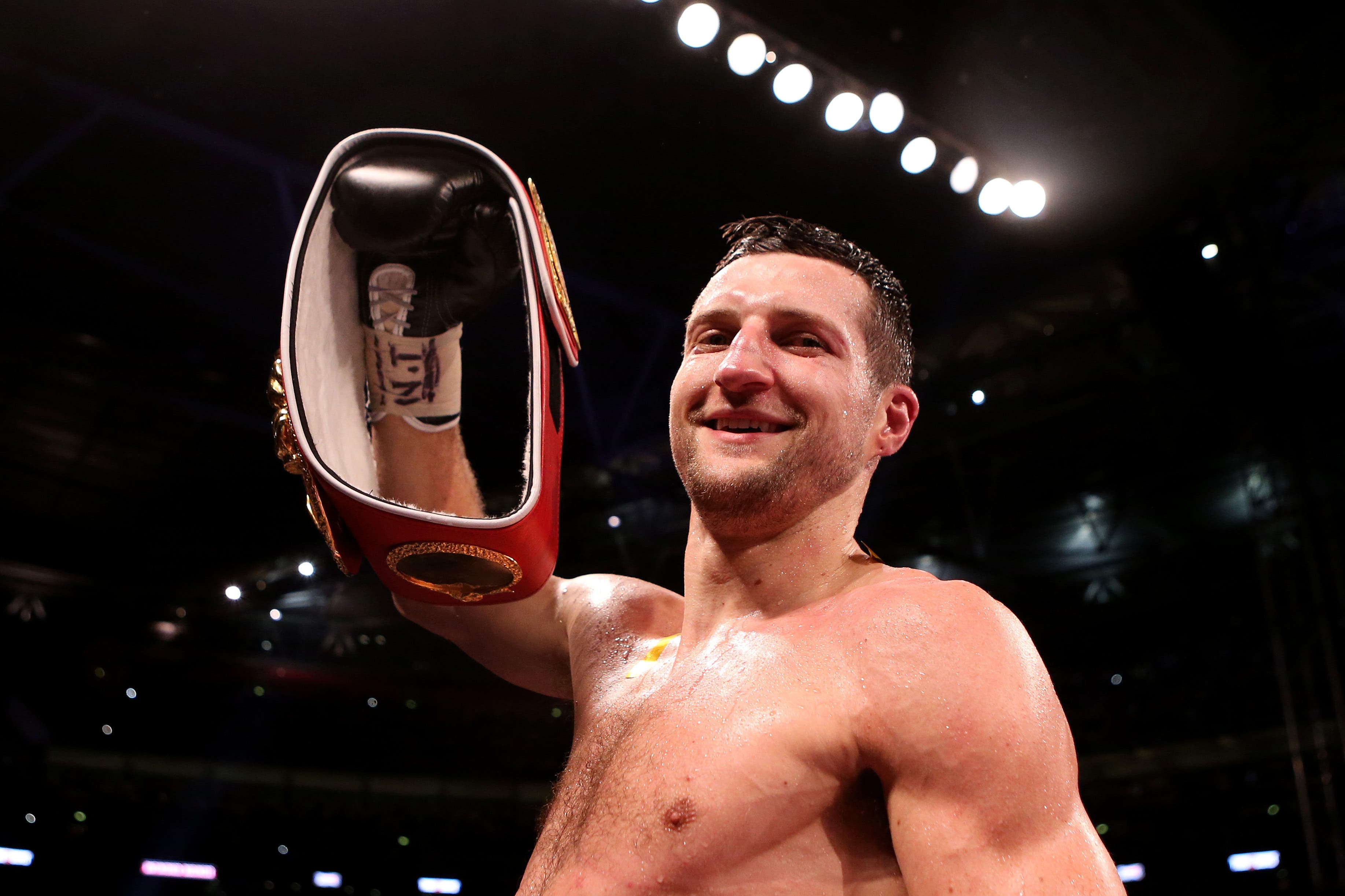 Carl Froch, in his final fight, retained his super-middleweight titles against George Groves in 2014 (Peter Byrne/PA)