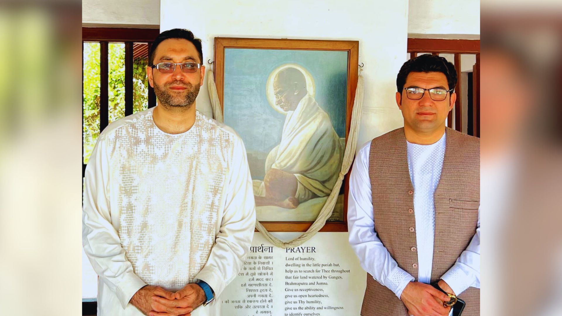 The current Afghan ambassador to India, Farid Mamundzay (left), and his former head of trade, Qadir Shah (right), in India