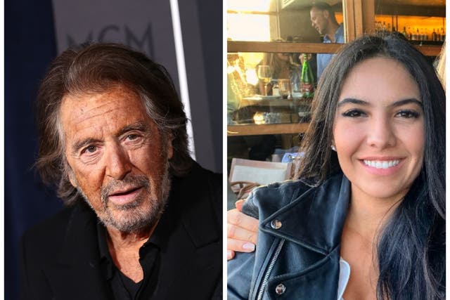 <p>Al Pacino and his girlfriend, Noor Alfallah</p>