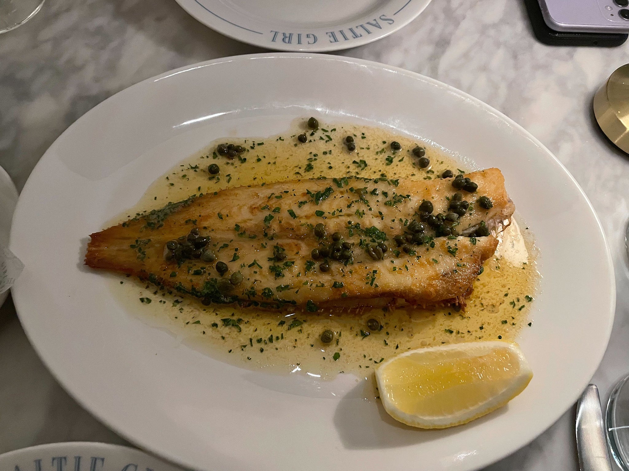 The dover sole meuniere should not be missed