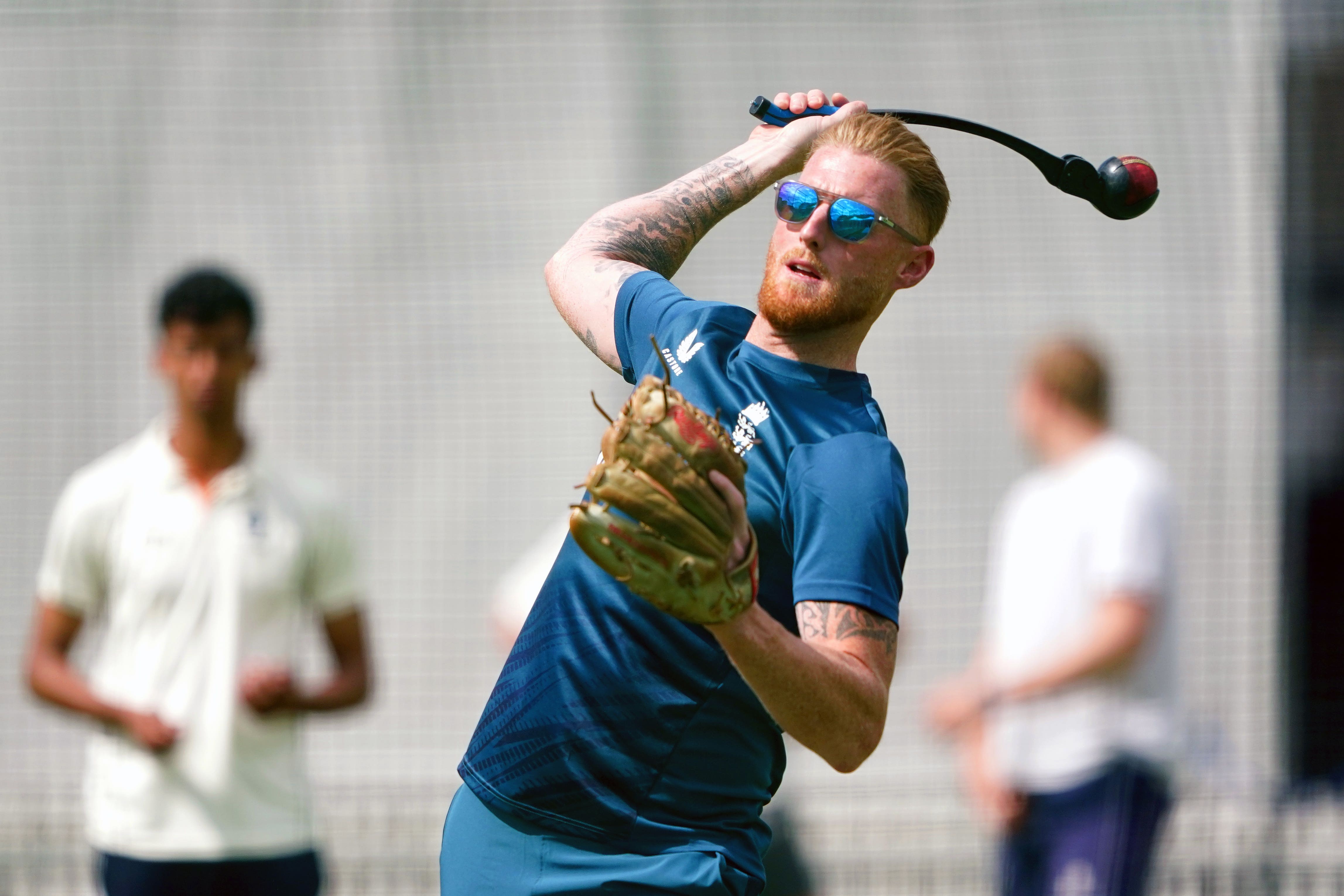 Ben Stokes in training action for England (Zac Goodwin/PA)