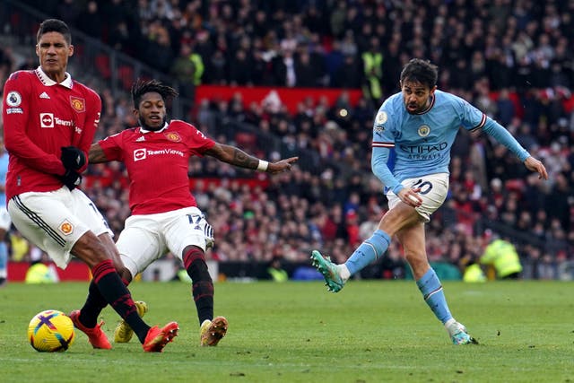 Rivals Manchester City and Manchester United clash in the FA Cup final this weekend (Martin Rickett/PA)