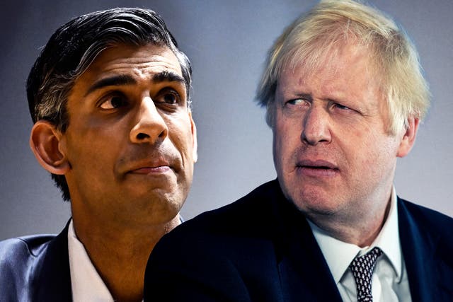 <p>Rishi Sunak and Boris Johnson are at odds over the release of messages </p>