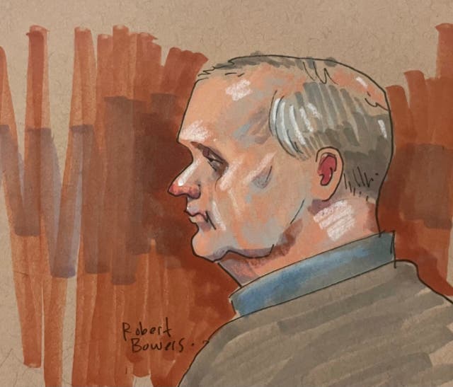 <p>In this courtroom sketch, Robert Bowers, the suspect in the 2018 synagogue massacre, is on trial in federal court on Tuesday, May 30, 2023, in Pittsburgh</p>