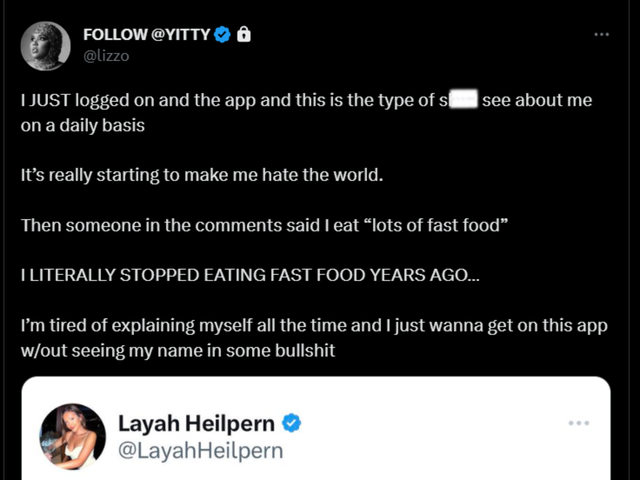 Lizzo says she’s close ‘to giving up on everyone and quitting’ after ...
