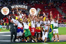 Gonzalo Montiel the penalty hero again as Sevilla win seventh Europa League title