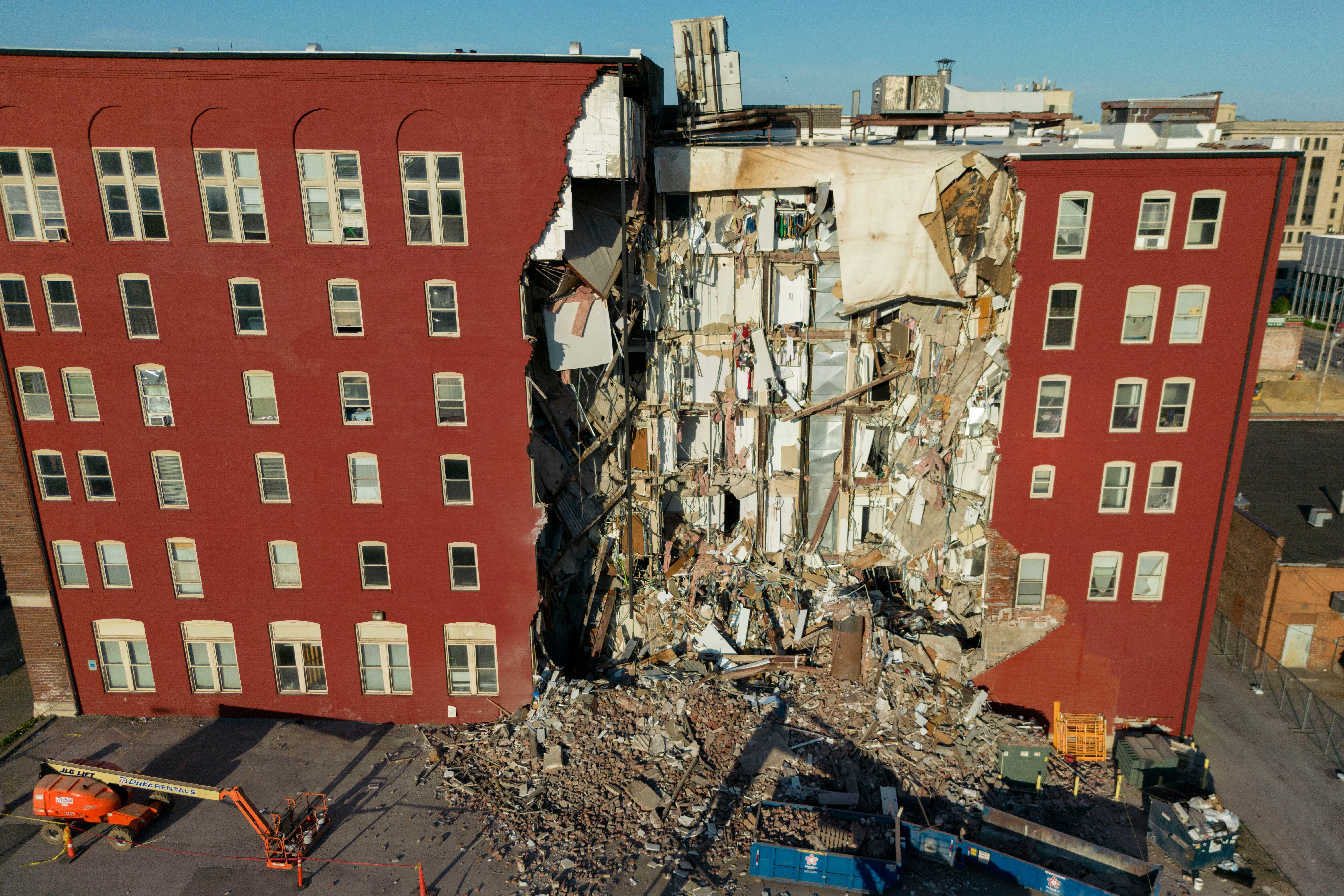 Three tenants are still unaccounted for after a portion of a six-storey apartment complex in Davenport fell down on Sunday night