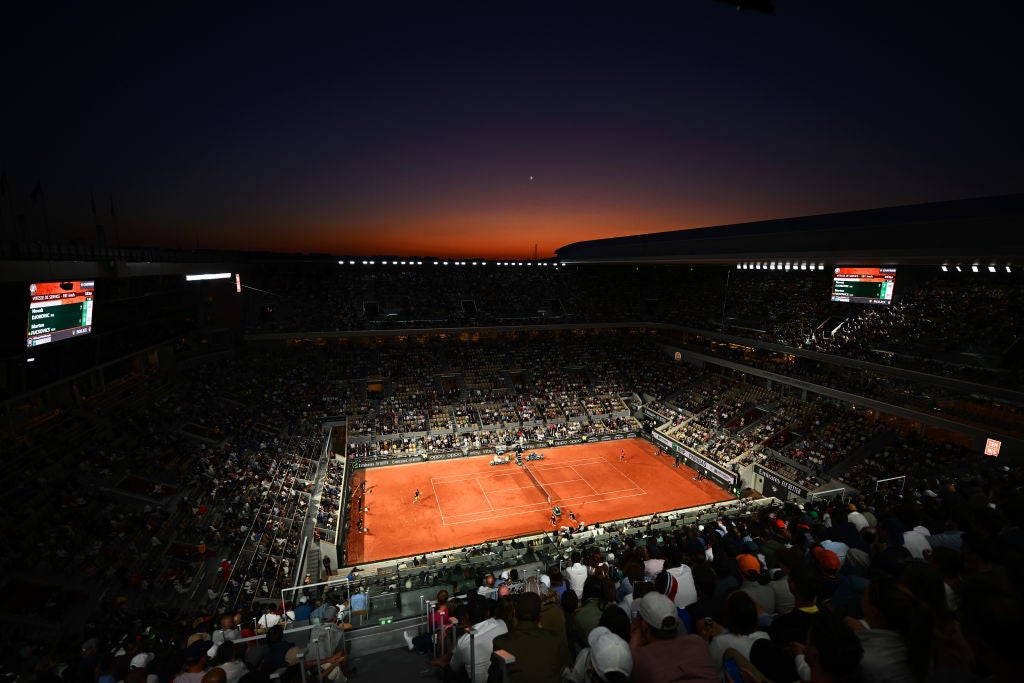 A night session at the French Open