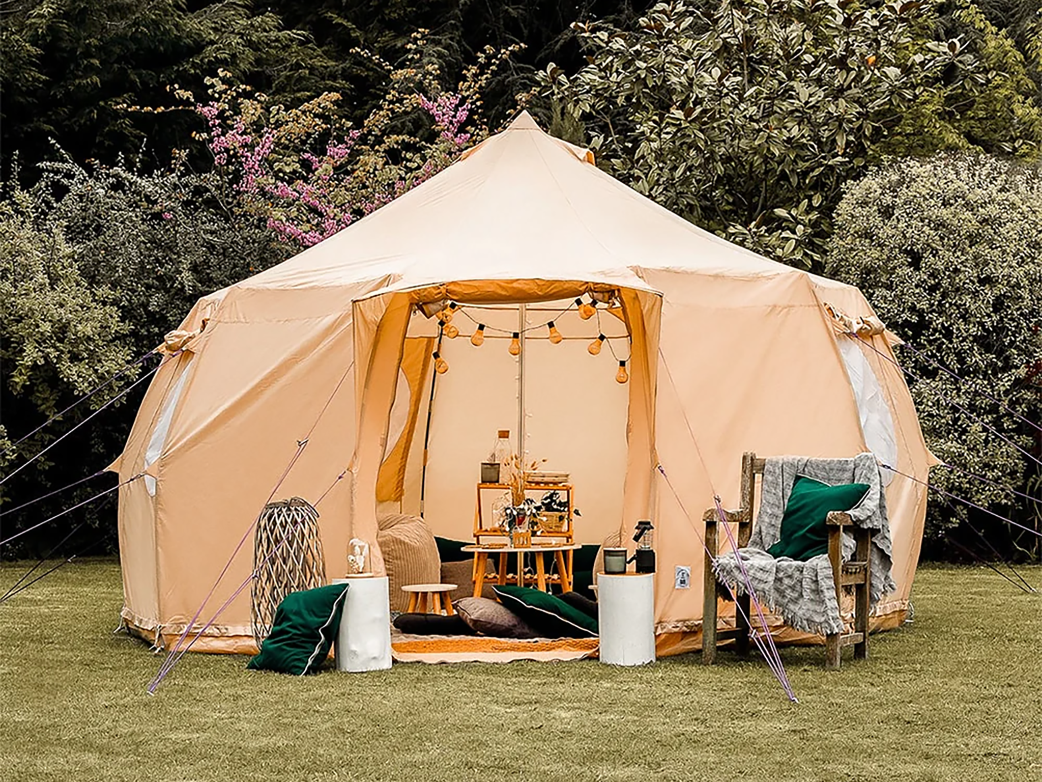 best festival tents Boutique Glamping Luna bell tent