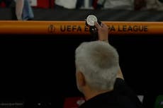 Jose Mourinho gives his Europa League runners-up medal to young fan in crowd