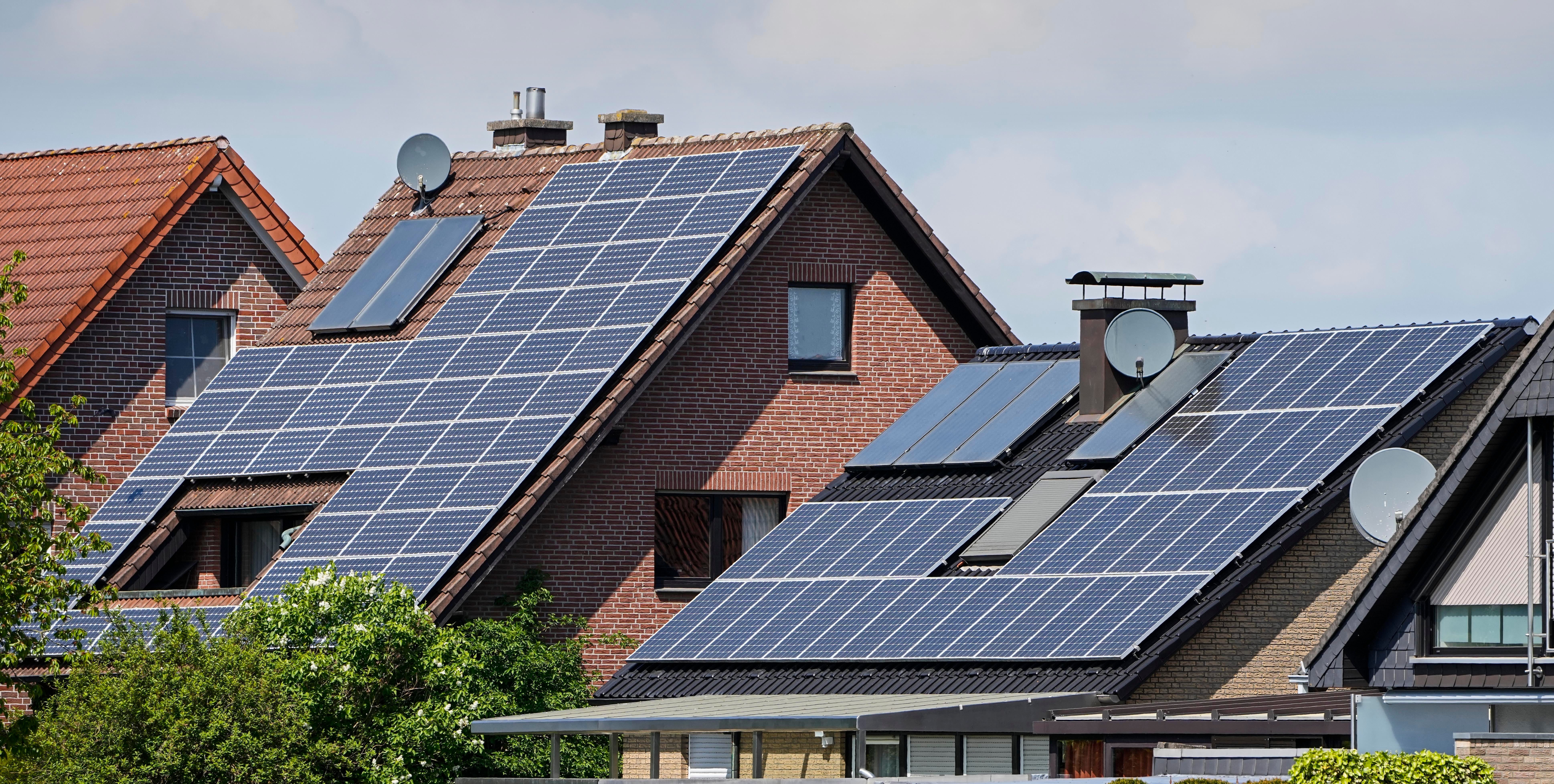 Solar panelled homes