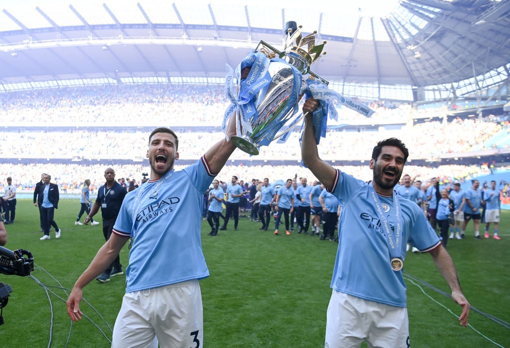 Dias has won three Premier League titles in a row with City