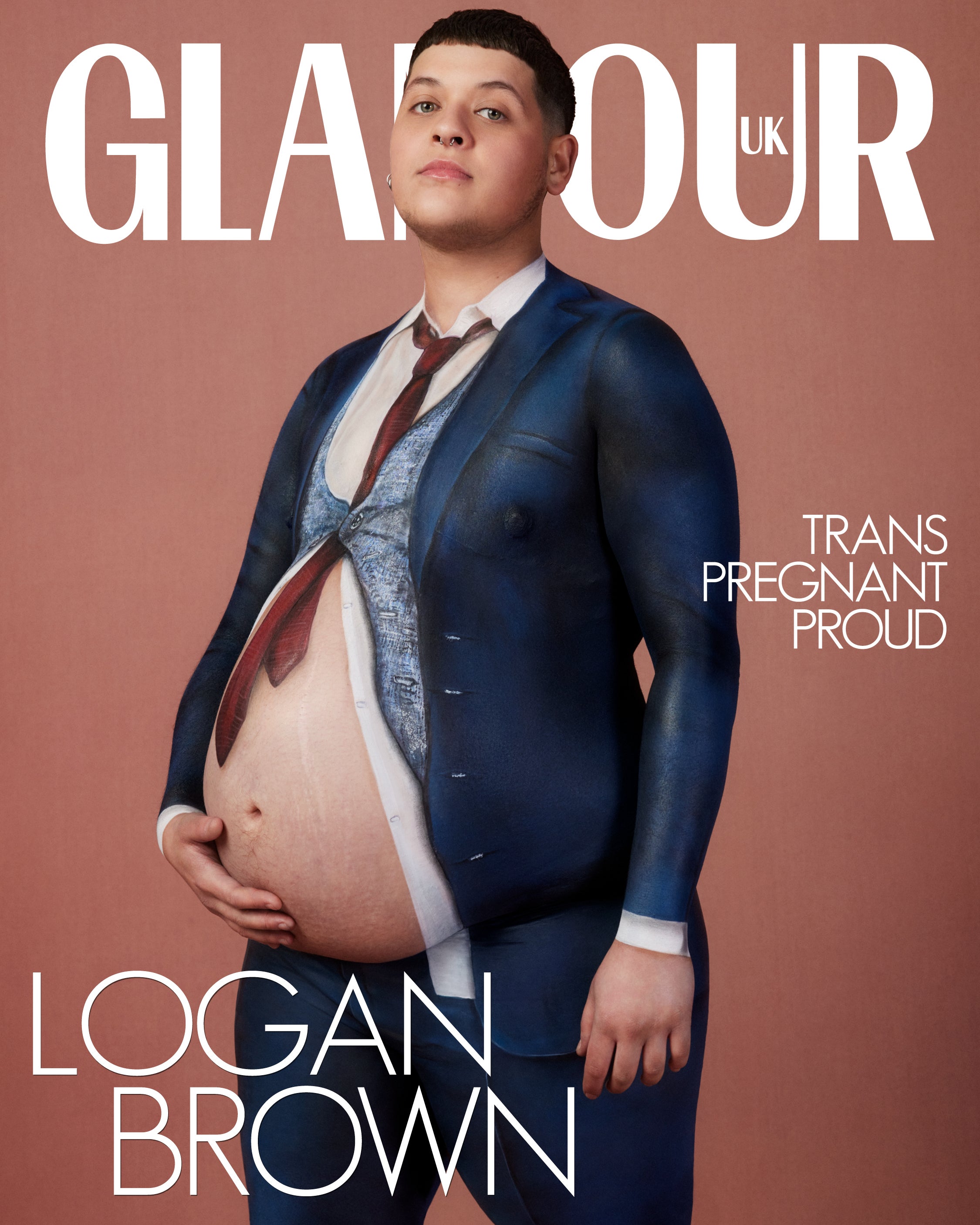 <p>Logan Brown en couverture du numéro de June Pride de Glamour UK </p>