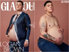 Pregnant transgender man Logan Brown stars on cover of Glamour UK’s Pride issue