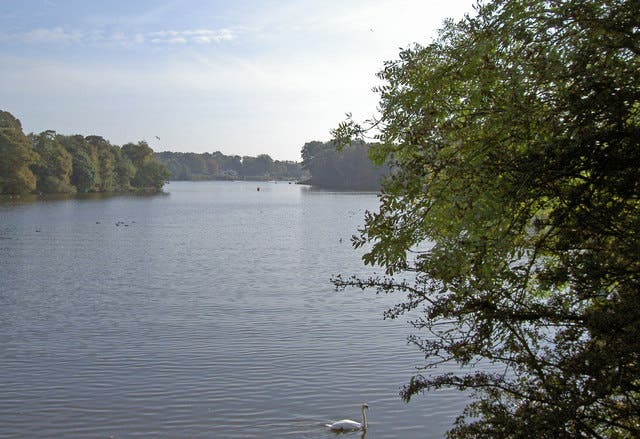 <p>Police cordoned off East Lancashire Road in St Helens, outside the Toby Carvery in front of Carr Mill Dam</p>