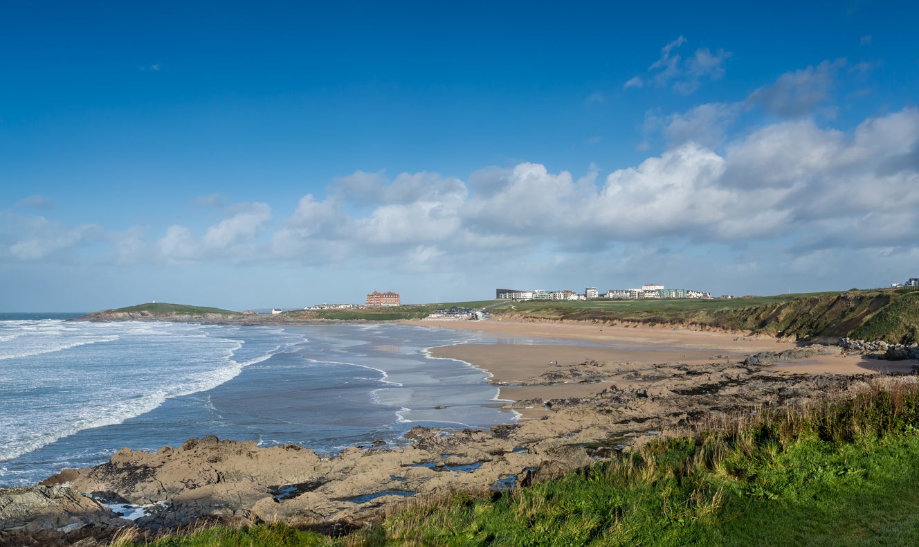 Fistral Beach, near Newquay, is among the 54 monitored beaches to issue a sewage warning