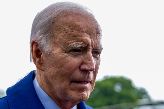 <p>U.S. President Joe Biden speaks to the media before he and first lady Jill Biden depart the White House on May 29, 2023 in Washington, DC</p>