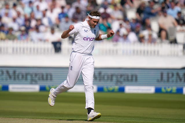 Stuart Broad took five wickets for England at Lord’s (John Walton/PA)