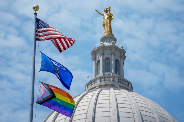 Wisconsin Capitol Pride Flag