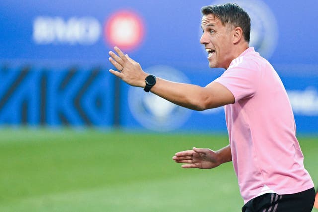 Phil Neville has been sacked as Inter Miami manager (Graham Hughes/The Canadian Press/AP)