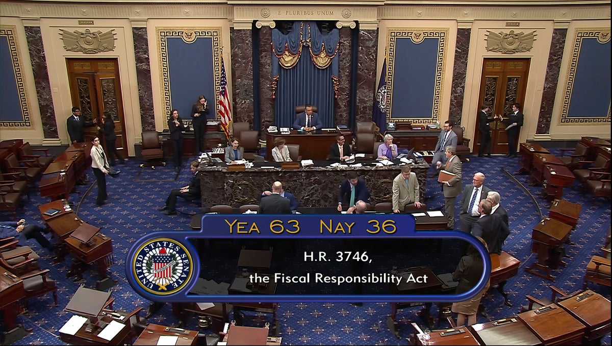 Debt ceiling news – live: Senate passes debt limit deal bill sending it to White House for Biden signature