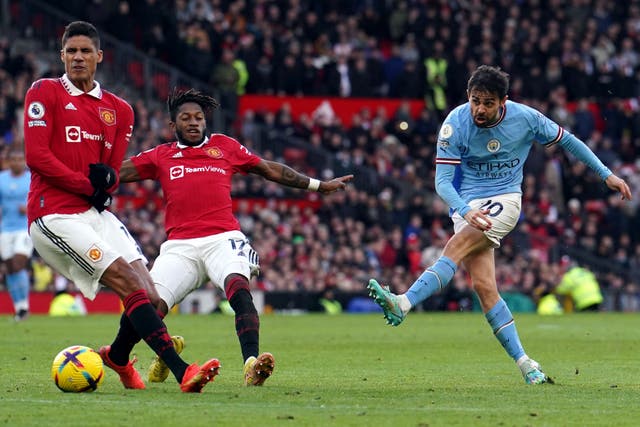Manchester City and Manchester United clash at Wembley this weekend (Martin Rickett/PA)