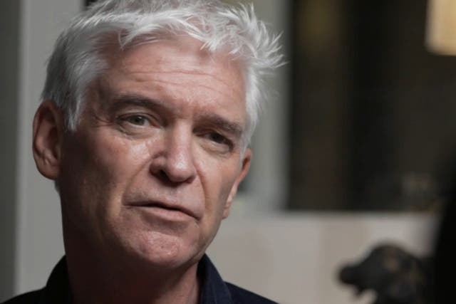 <p>Phillip Schofield during his BBC interview with Amol Rajan</p>